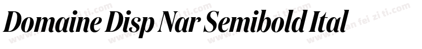 Domaine Disp Nar Semibold Italic字体转换